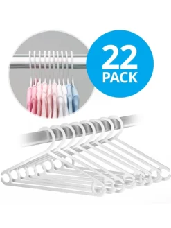 Kleiderbügel für Babys und Kinder (22 Stück) in weiss