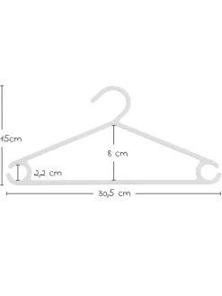 Kleiderbügel für Babys und Kinder (22 Stück) in weiss