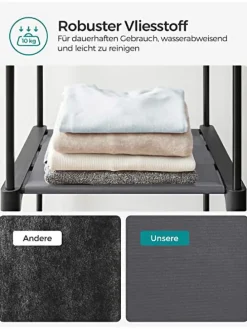 Kleiderschrank in Grau - (B)140 x (H)174 x (T)43 cm