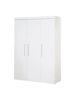 Kleiderschrank Kimi 3-türig mit Softclose, Kleiderstange & Metallgriffen