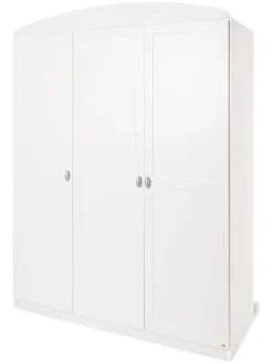 Kleiderschrank "Laura" in Weiß - (B)135 x (H)191 x (T)54 cm