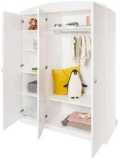 Kleiderschrank "Laura" in Weiß - (B)135 x (H)191 x (T)54 cm