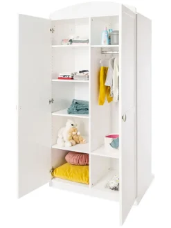 Kleiderschrank "Laura" in Weiß - (B)90 x (H)191 x (T)54 cm