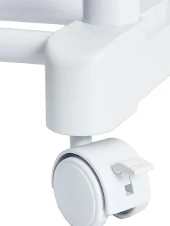 Kleiderständer in Chrom/ Weiß - (B)134 x (H)168 x (T)44 cm