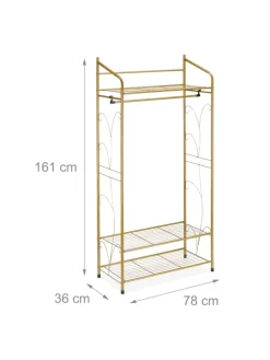 Kleiderständer in Gold - (B)78 x (H)161 x (T)36 cm