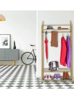 Kleiderständer in Gold - (B)78 x (H)161 x (T)36 cm