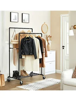 Kleiderständer in Schwarz - (B)100 x (H)162 x (T)59 cm