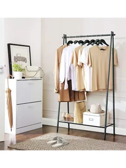 Kleiderständer in Schwarz - (B)92,5 x (H)153 x (T)33,5 cm
