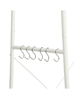 Kleiderständer in Weiß/ Natur - (B)120 x (H)160 x (T)45 cm