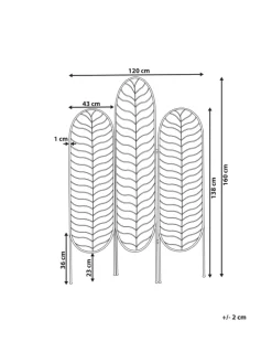 Kleiderständer PESCIA in Gold - (W) 120 x (H) 160 x (L) 1 cm