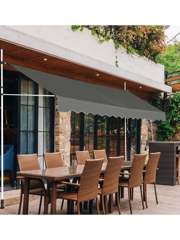 Klemmmarkise 350 cm in Grau