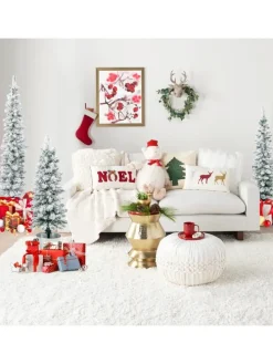 Künstliche Weihnachtsbäume 3 tlg. Set in Weiß