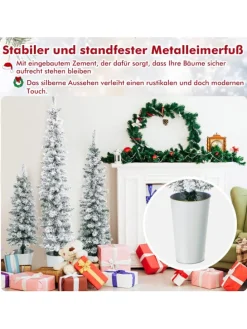 Künstliche Weihnachtsbäume 3 tlg. Set in Weiß