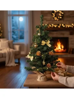 Künstlicher Mini-Weihnachtsbaum in Grün - (H)75 cm