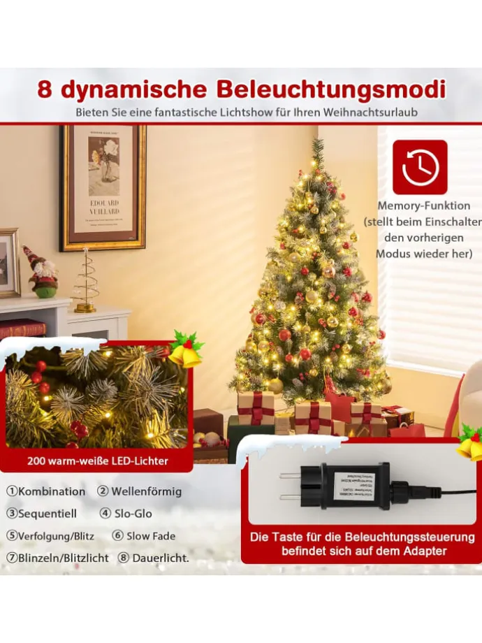 Künstlicher Weihnachtsbaum LED in Grün