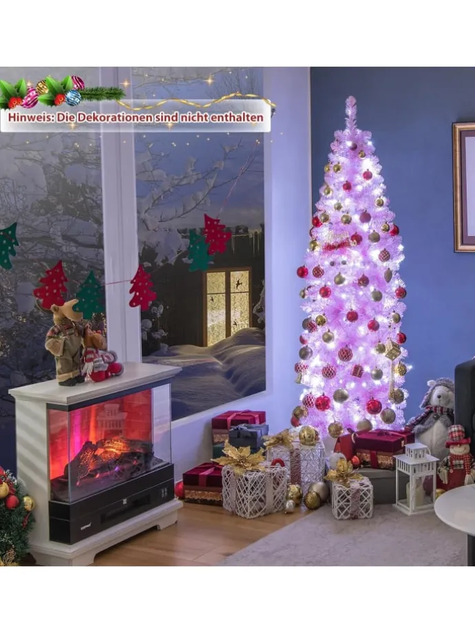 Künstlicher Weihnachtsbaum LED in Rosa