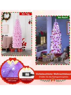 Künstlicher Weihnachtsbaum LED in Rosa