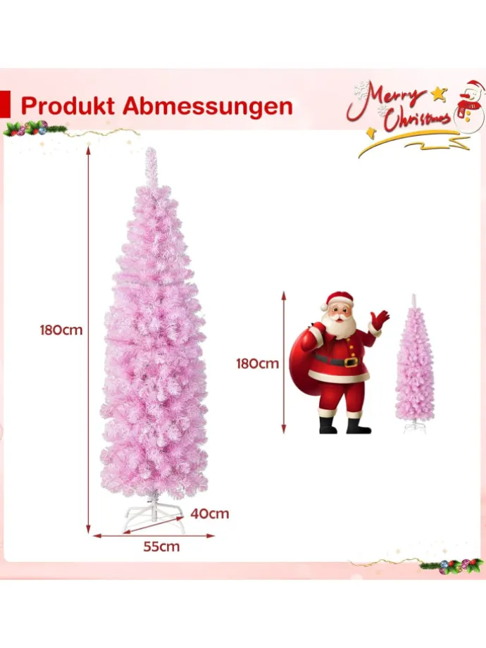 Künstlicher Weihnachtsbaum LED in Rosa