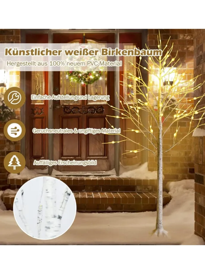 Künstlicher Weihnachtsbaum LED in Weiß