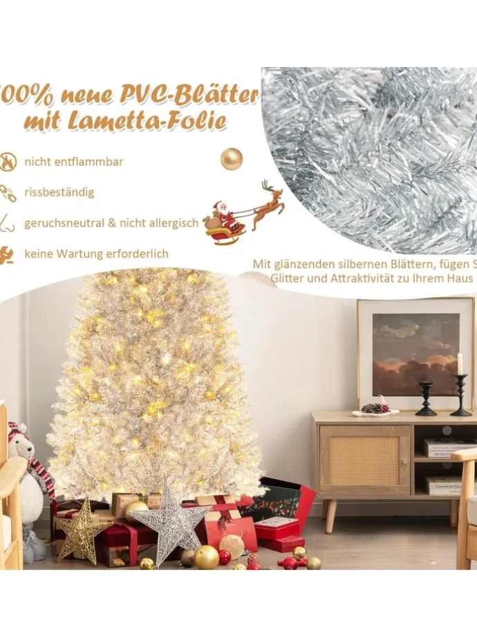 Künstlicher Weihnachtsbaum LED in Silber