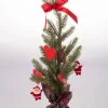 Künstlicher Weihnachtsbaum in Grün/ Rot - (H)45 cm