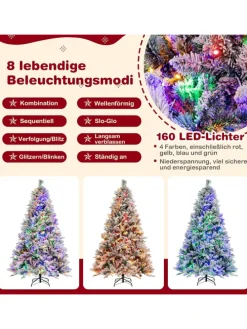 Künstlicher Weihnachtsbaum Beleuchtet in Grün