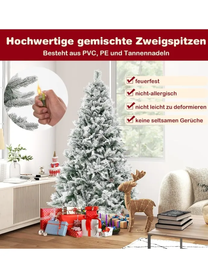 Künstlicher Weihnachtsbaum Beleuchtet in Grün