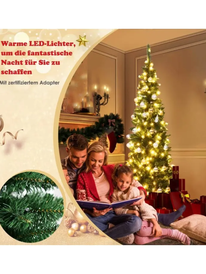 Künstlicher Weihnachtsbaum LED in Grün