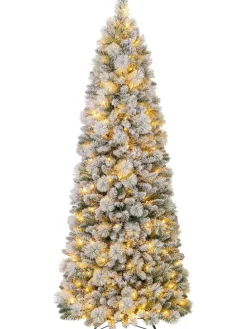 Künstlicher Weihnachtsbaum mit Beleuchtung in Grün