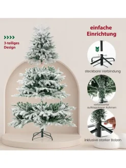 Künstlicher Weihnachtsbaum Beleuchtet in Grün