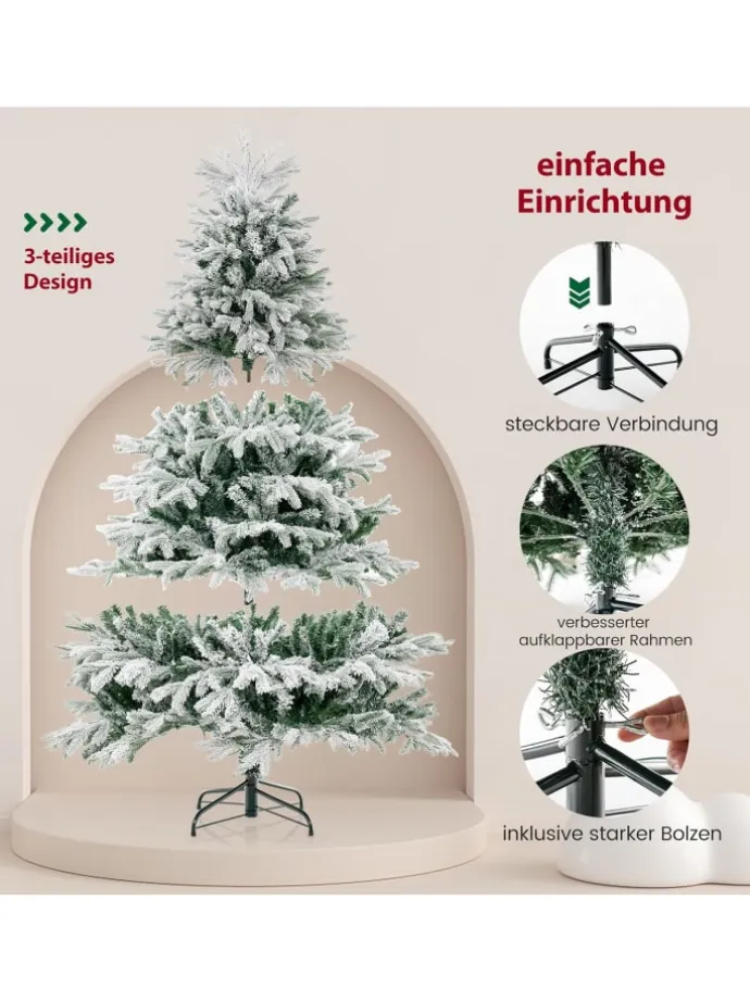 Künstlicher Weihnachtsbaum Beleuchtet in Grün