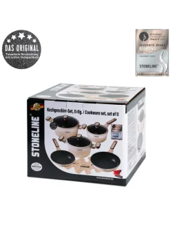 Kochgeschirr-Set 11-teilig 18/20/24 | mit Deckeln in Creme