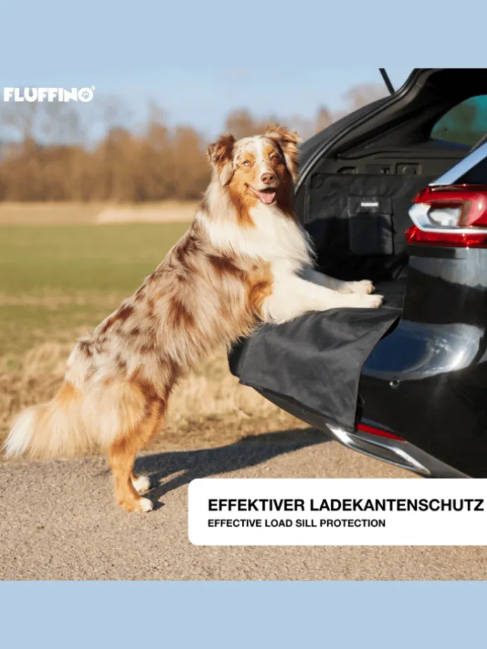 Kofferraumschutz für Hund inkl. Seiten- & Ladekantenschutz dunkelgrau