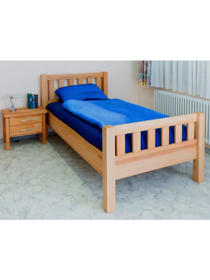 Komfortbett Kernbuche massiv geölt in Natur