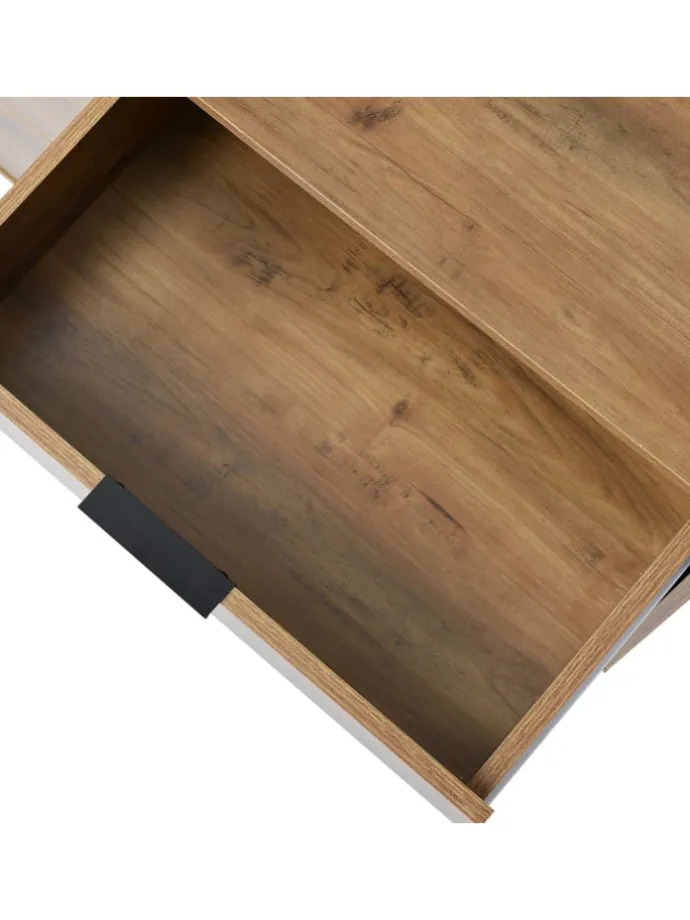 Kommode in Dunkleiche mit 6 Schubladen, 120x40x76 cm