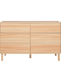 Kommode SHARPE in Braun - (W) 120 x (H) 74 x (L) 40 cm