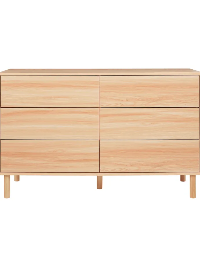 Kommode SHARPE in Braun - (W) 120 x (H) 74 x (L) 40 cm