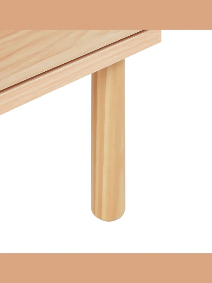 Kommode SHARPE in Braun - (W) 120 x (H) 74 x (L) 40 cm