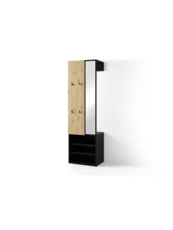 Kompaktgarderobe ANDORRA in Artisan Eiche (Eiche-Optik) B 55, H 187,5, T 40,5 cm