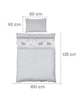 Komplettbettset Jumbotwins inkl. Himmel, Nest & Matratze 70 x 140 cm - Weiß