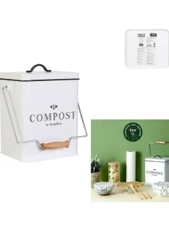 Kompostbehälter in Weiß - 5 l