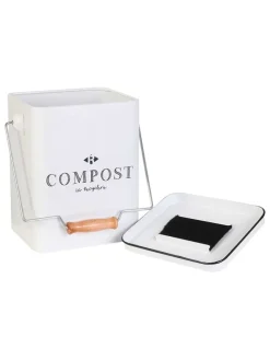 Kompostbehälter in Weiß - 5 l