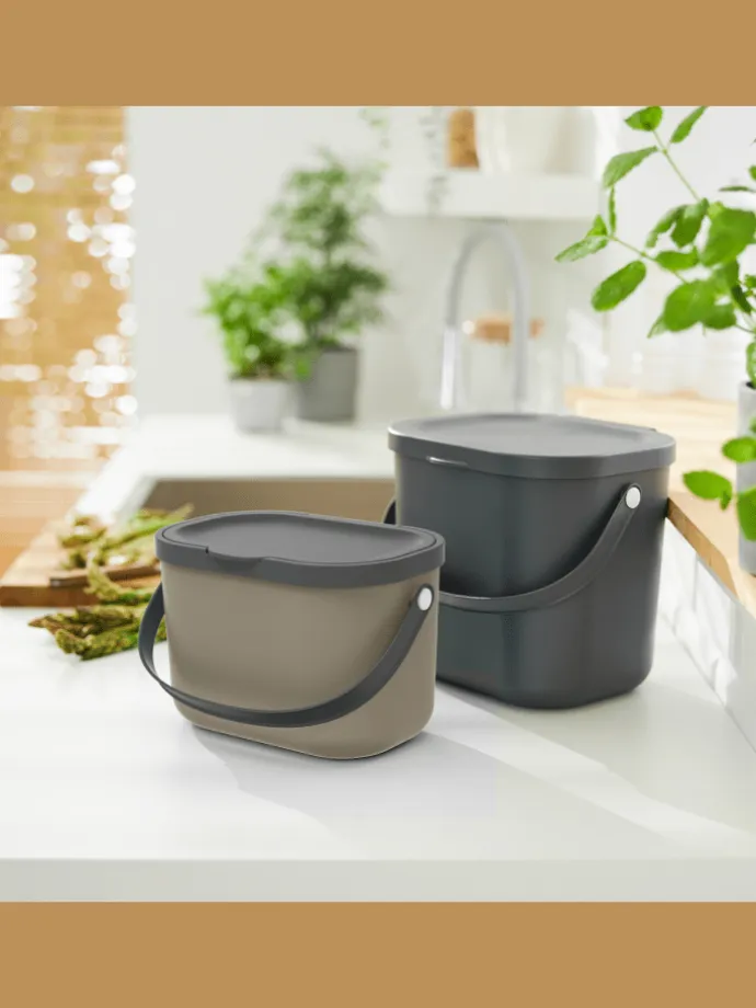 Komposteimer mit Hängevorrichtung 3.2 l ALBULA in Cappuccino