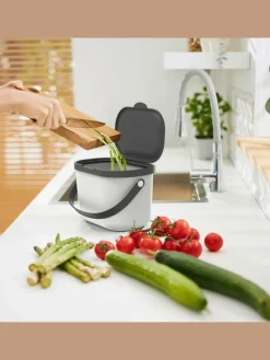 Komposteimer mit Hängevorrichtung 3.2 l ALBULA in Mistelweiß