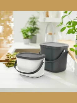 Komposteimer mit Hängevorrichtung 3.2 l ALBULA in Mistelweiß