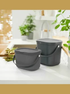 Komposteimer mit Hängevorrichtung 3.2 l ALBULA in Anthrazit