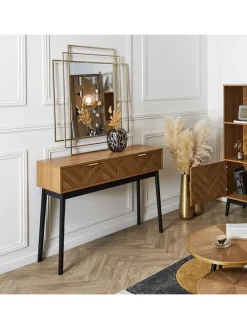 Konsole ''Felix'' in Hellbraun - (B)100 x (H)80 x (T)35 cm