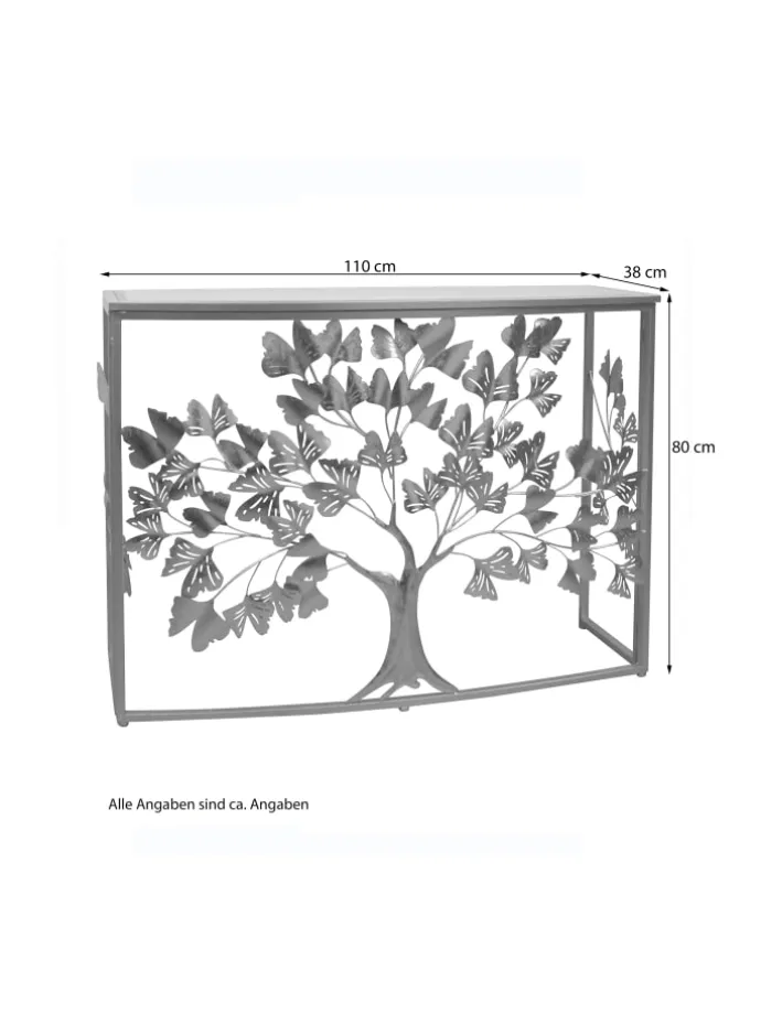 Konsolentisch Claus in goldfarben