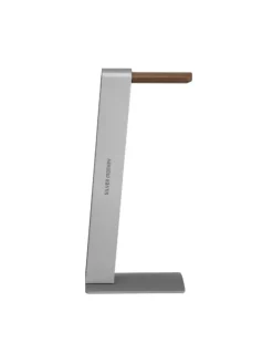 Kopfhörerständer aus Aluminium und Holz Over-Ear-Kopfhörerhalterung in Silber