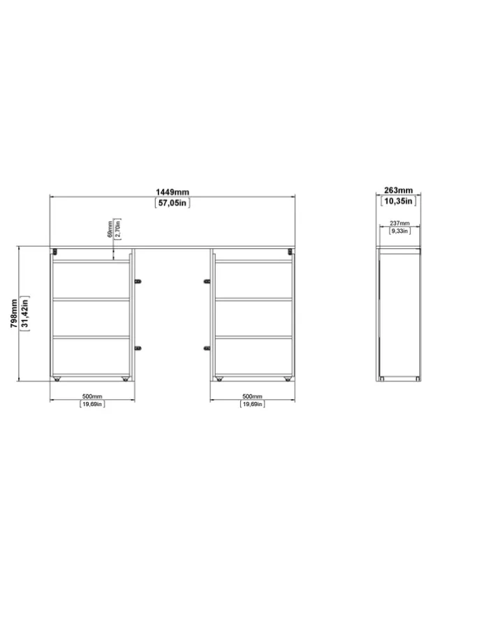 Kopfteil Nada Braun 145 x 27 cm